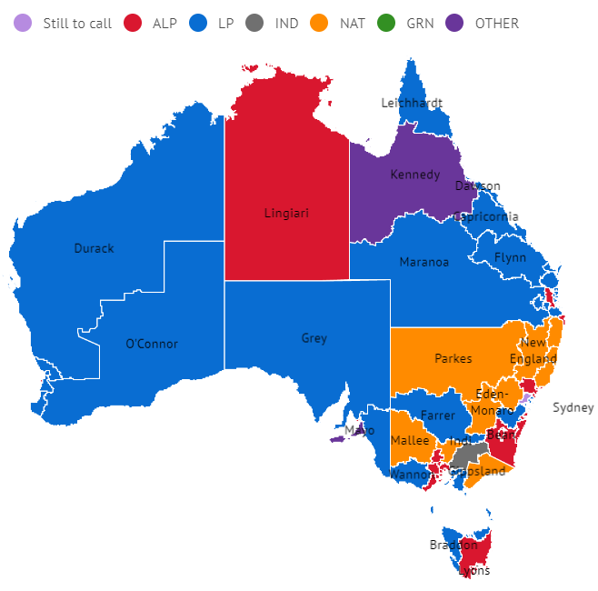 Australian election Map