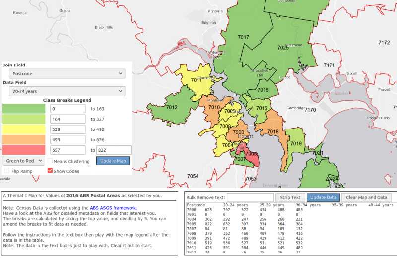 Example of the Map tool